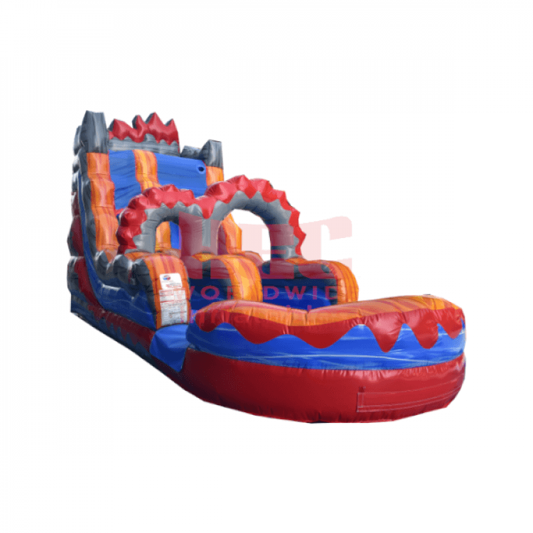Lava Surge Single Lane Water Slide w/Pool — view 2
